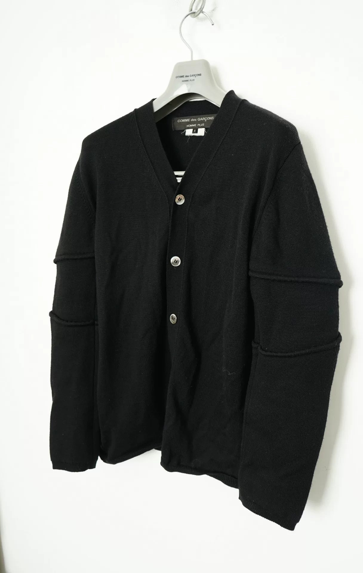 Comme des Garçons CDG Knife-Cut Armor Sleeve Cardigan