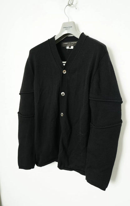 Comme des Garçons CDG Knife-Cut Armor Sleeve Cardigan