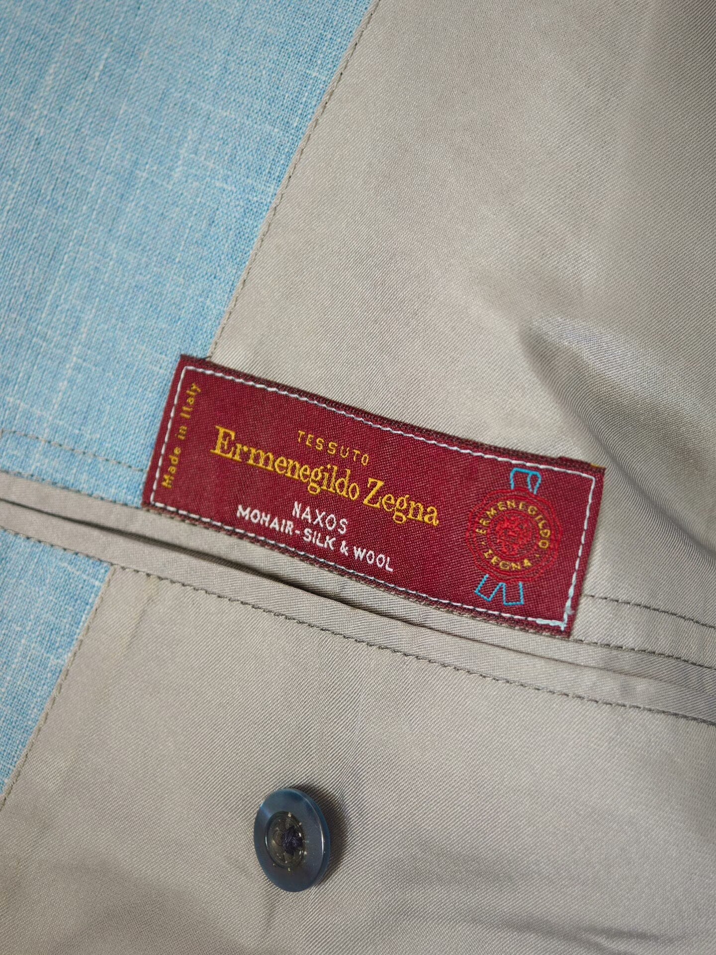 Zegna Custom Lightweight Blue Suit