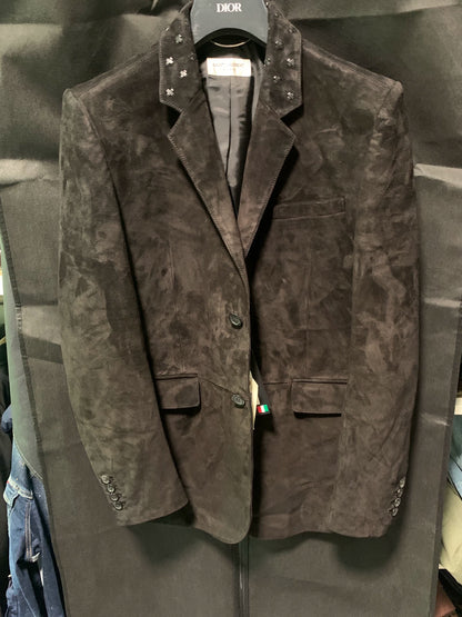 saint laurent suede blazer size 48