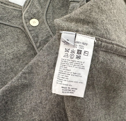 visvim dugout long sleeve shirt in wool linen