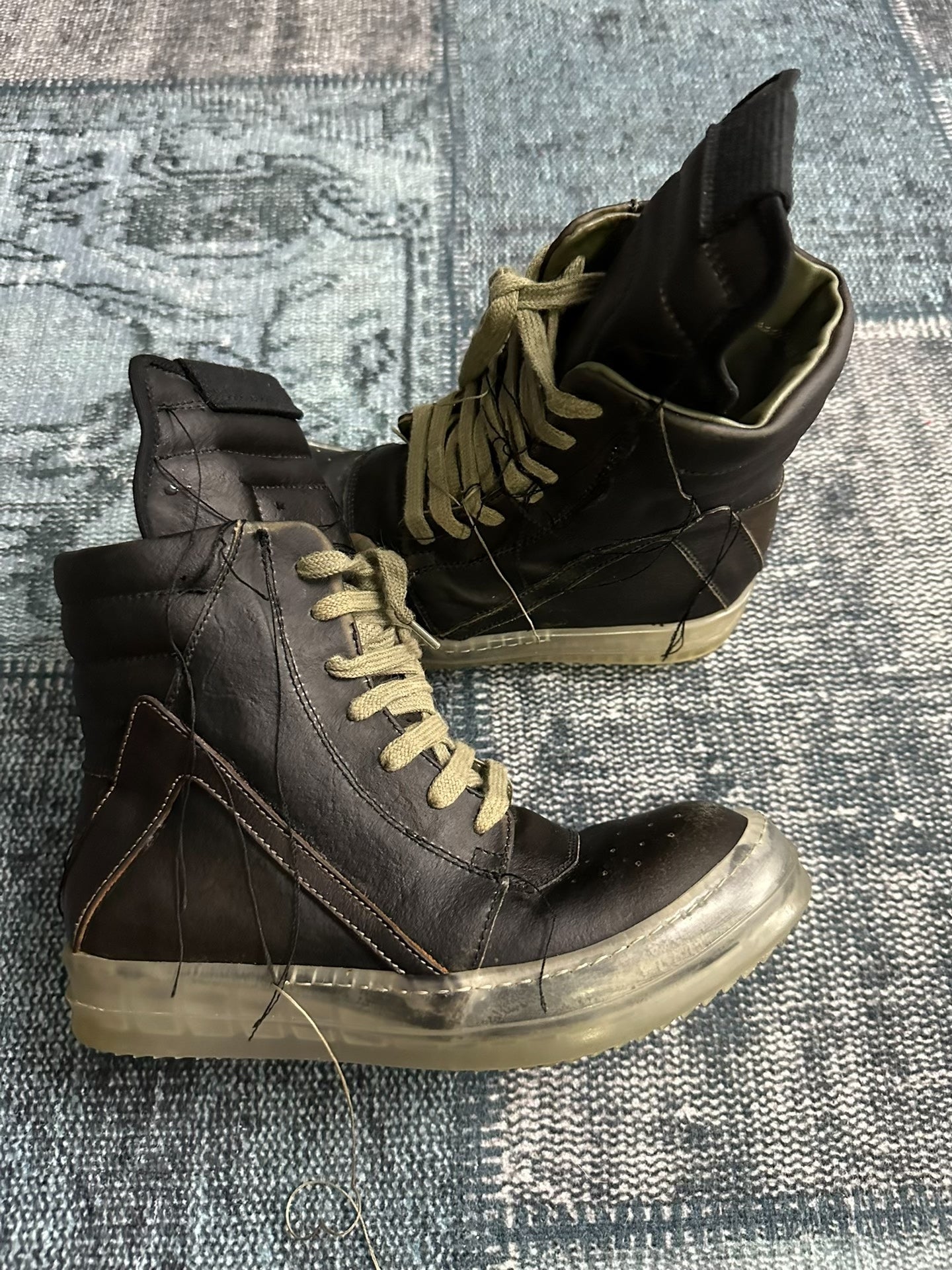 Rick Owens Black Phantom Tassel Inverted Triangle 36
