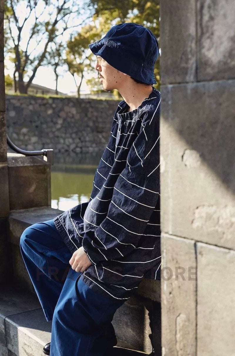 Porter Classic Fisherman's Linen Smock Shirt