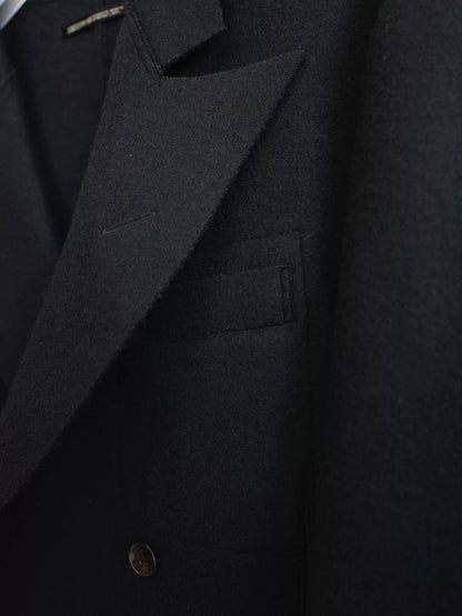 Yohji Yamamoto Double-Breasted Black Suit Coat