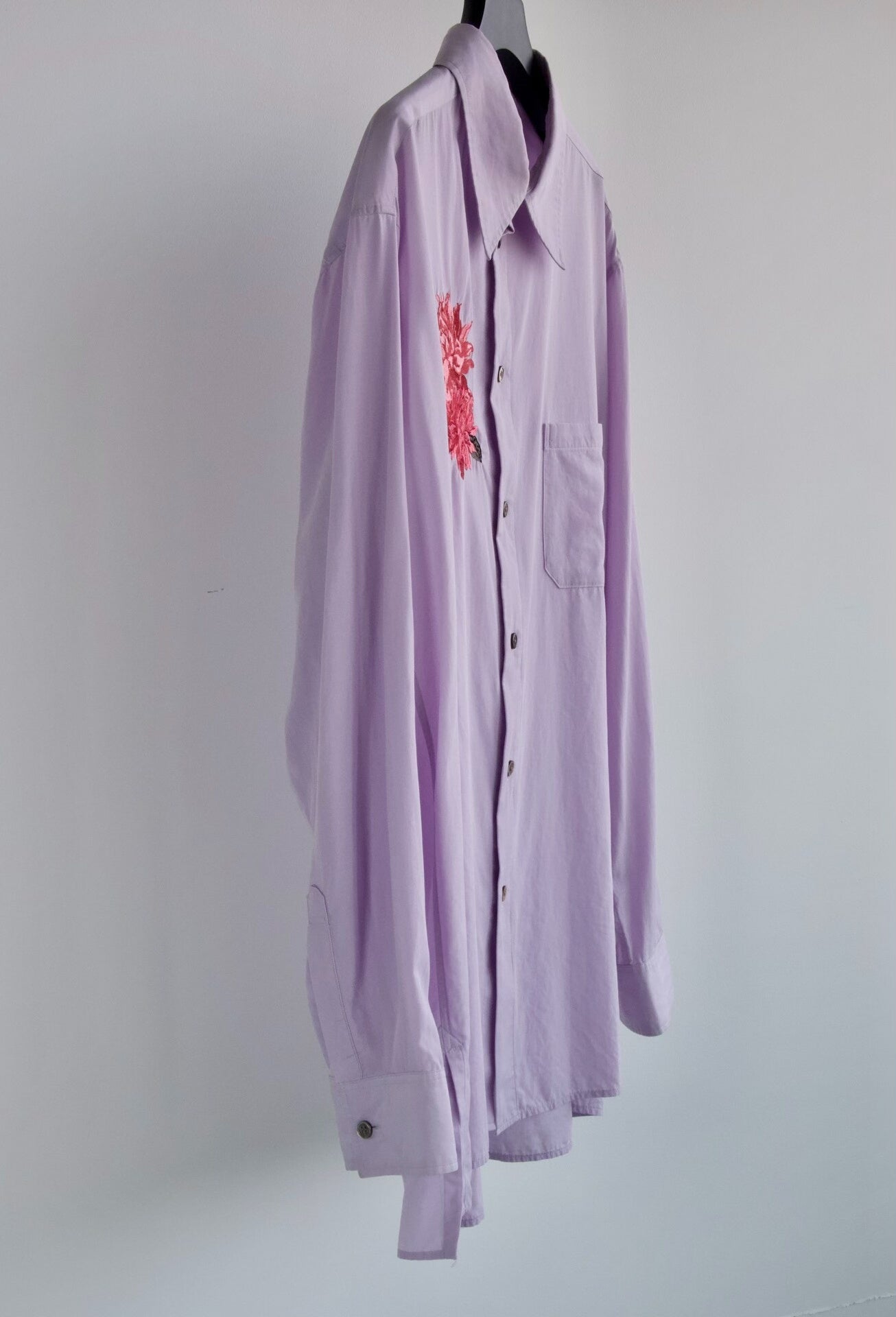 Elegant Purple Embroidered Shirt by Yohji Yamamoto