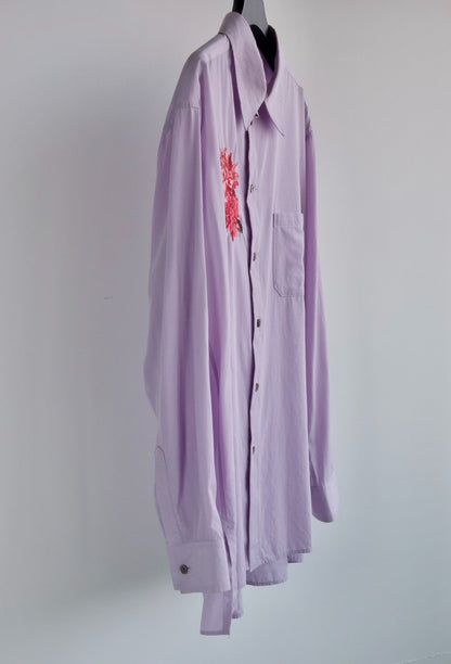 Elegant Purple Embroidered Shirt by Yohji Yamamoto