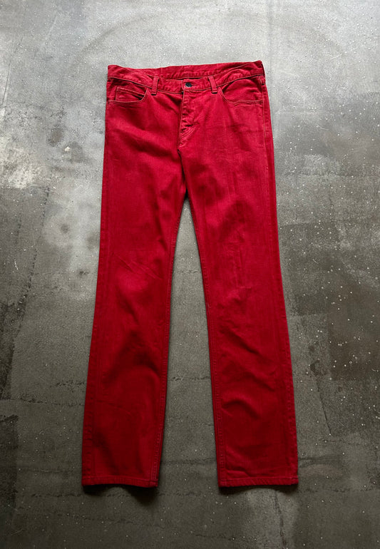 number(N)ine skinny red jeans