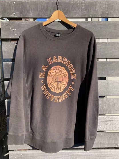 classic college sweatshirt with graphic print