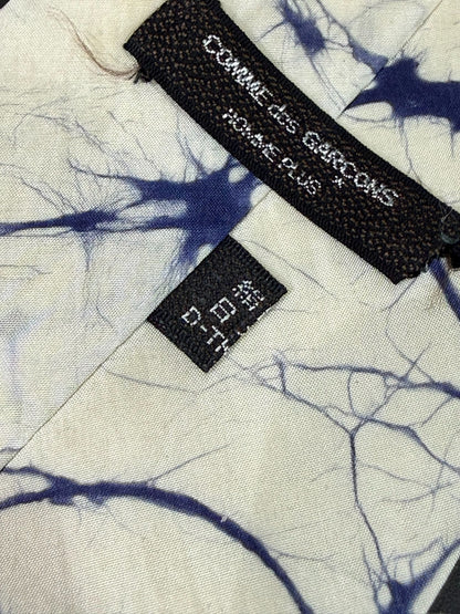 Comme des Garcons Blue Printed Silk Tie