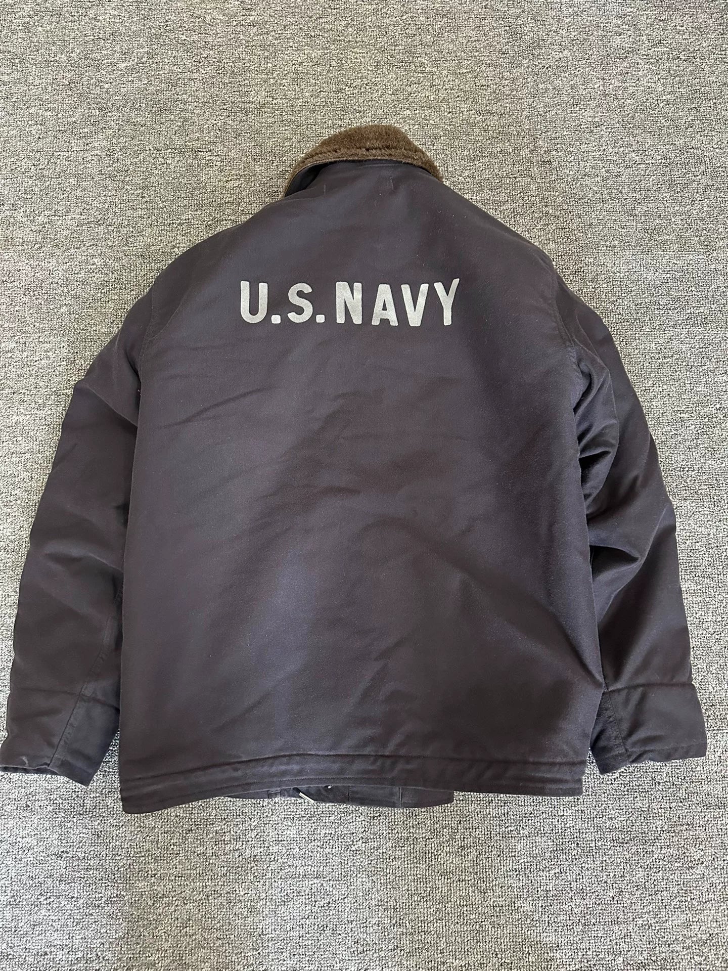 real mccoys navy deck jacket in xl