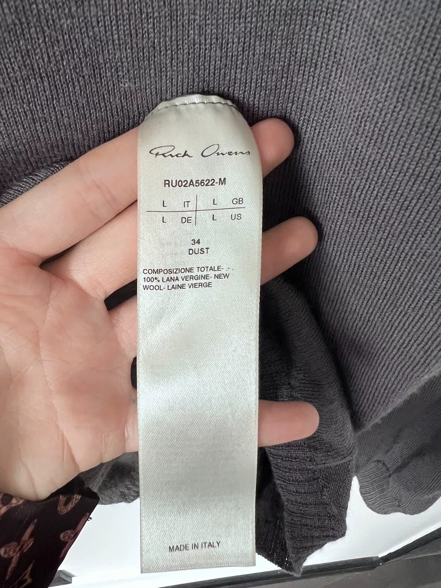 rick owens versatile long sleeve knit top