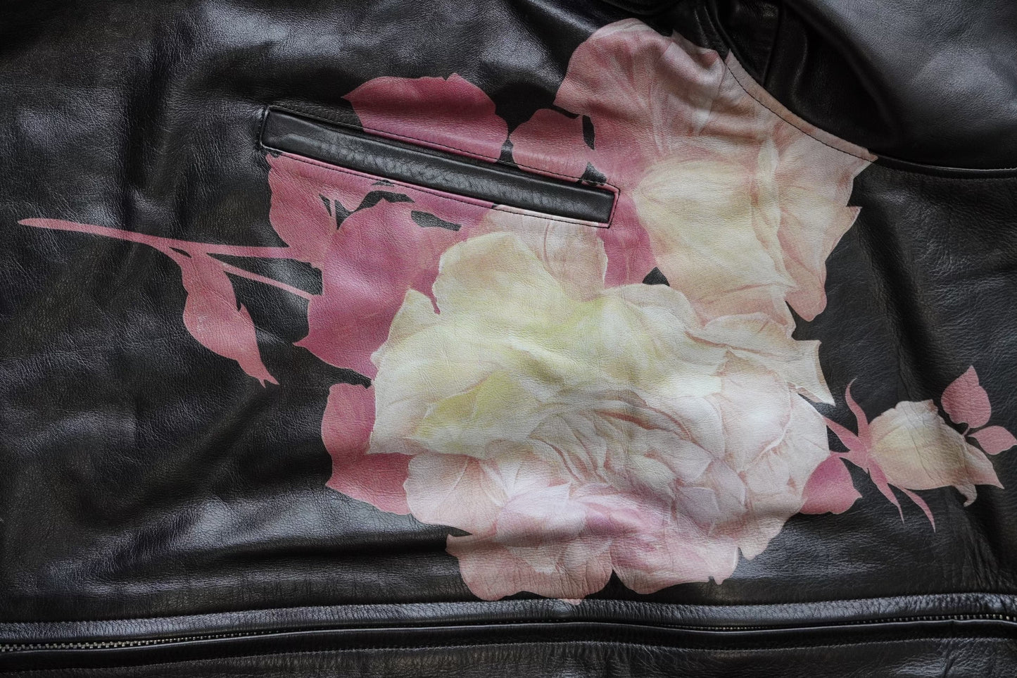 yohji yamamoto 1991 flower leather jacket
