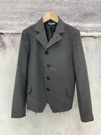 CDG Gray Asymmetrical Blazer