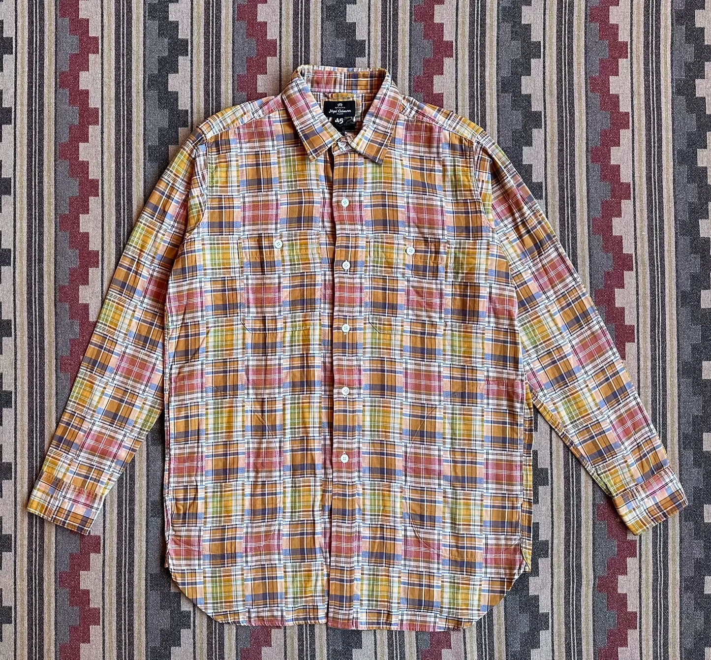 Nigel Cabourn Big Shirt Plaid Long Sleeve