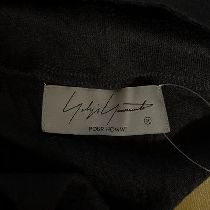 black high-neck wool long sleeve t-shirt