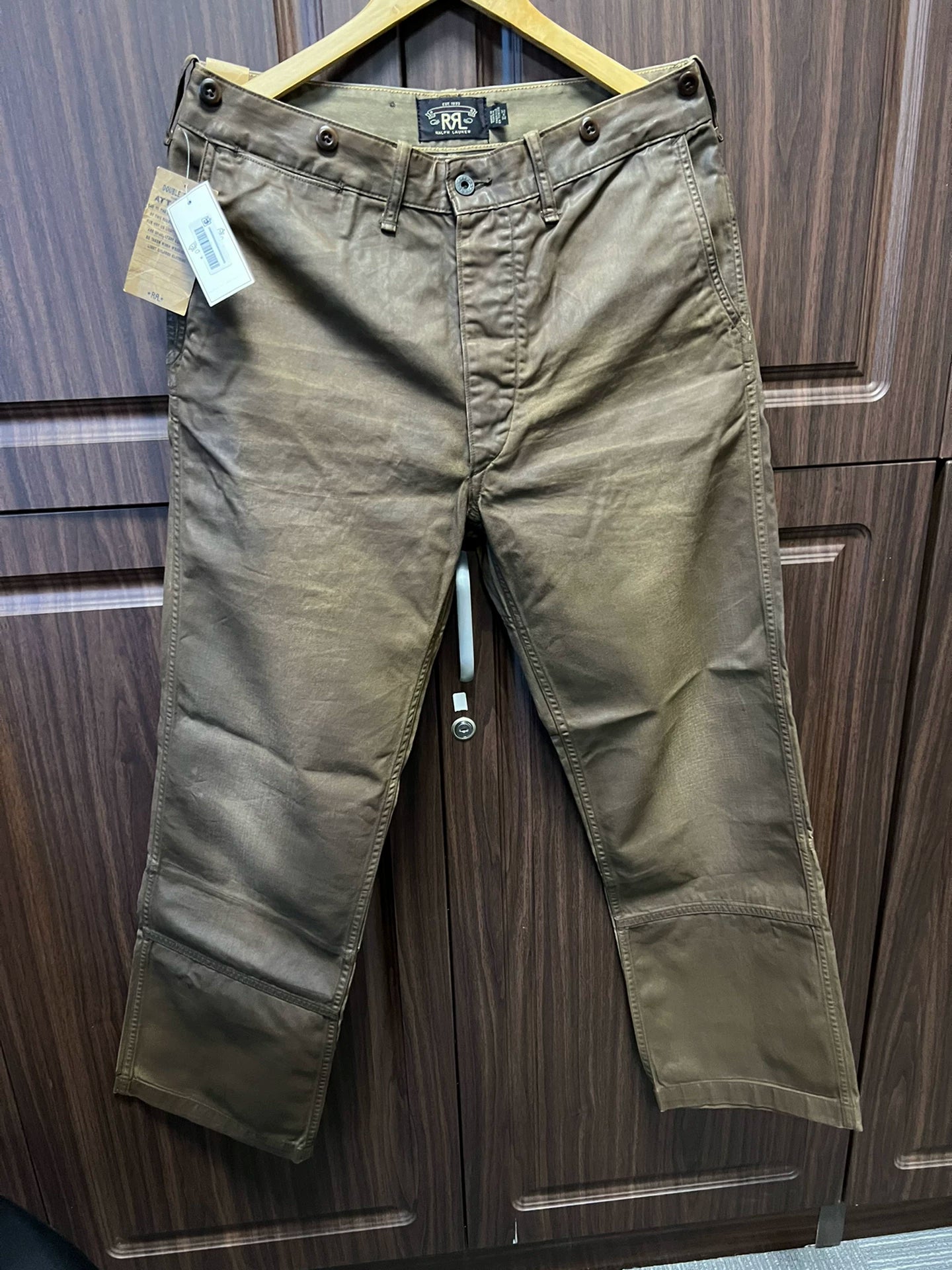 RRL Oil Wax Military Long Pants Denim Jeans
