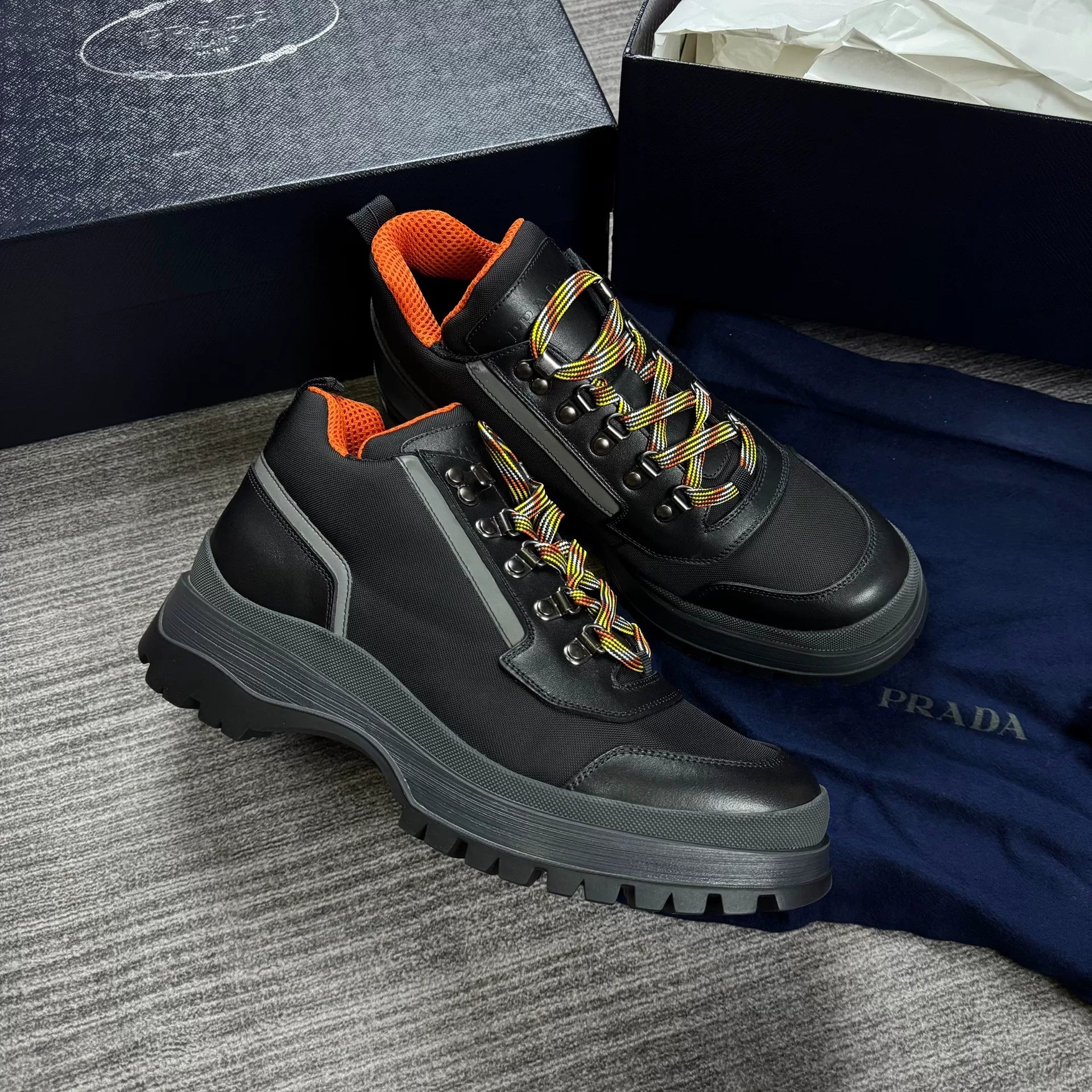 PRADA Men's Casual Short Boots Sneakers