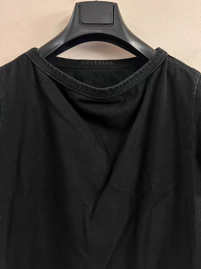 Julius 7 Black Coated Denim T-shirt