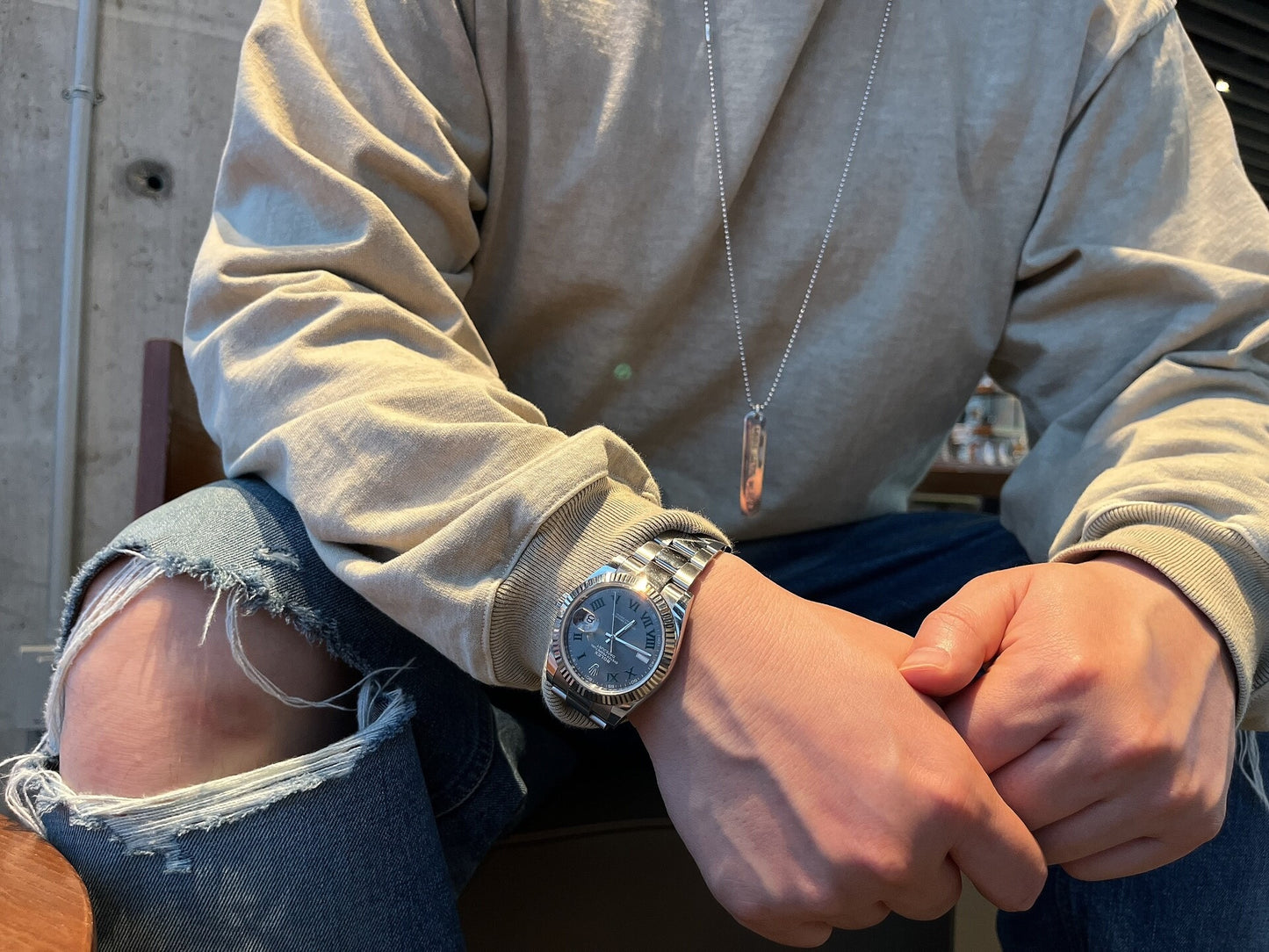 wtaps military dog tag necklace