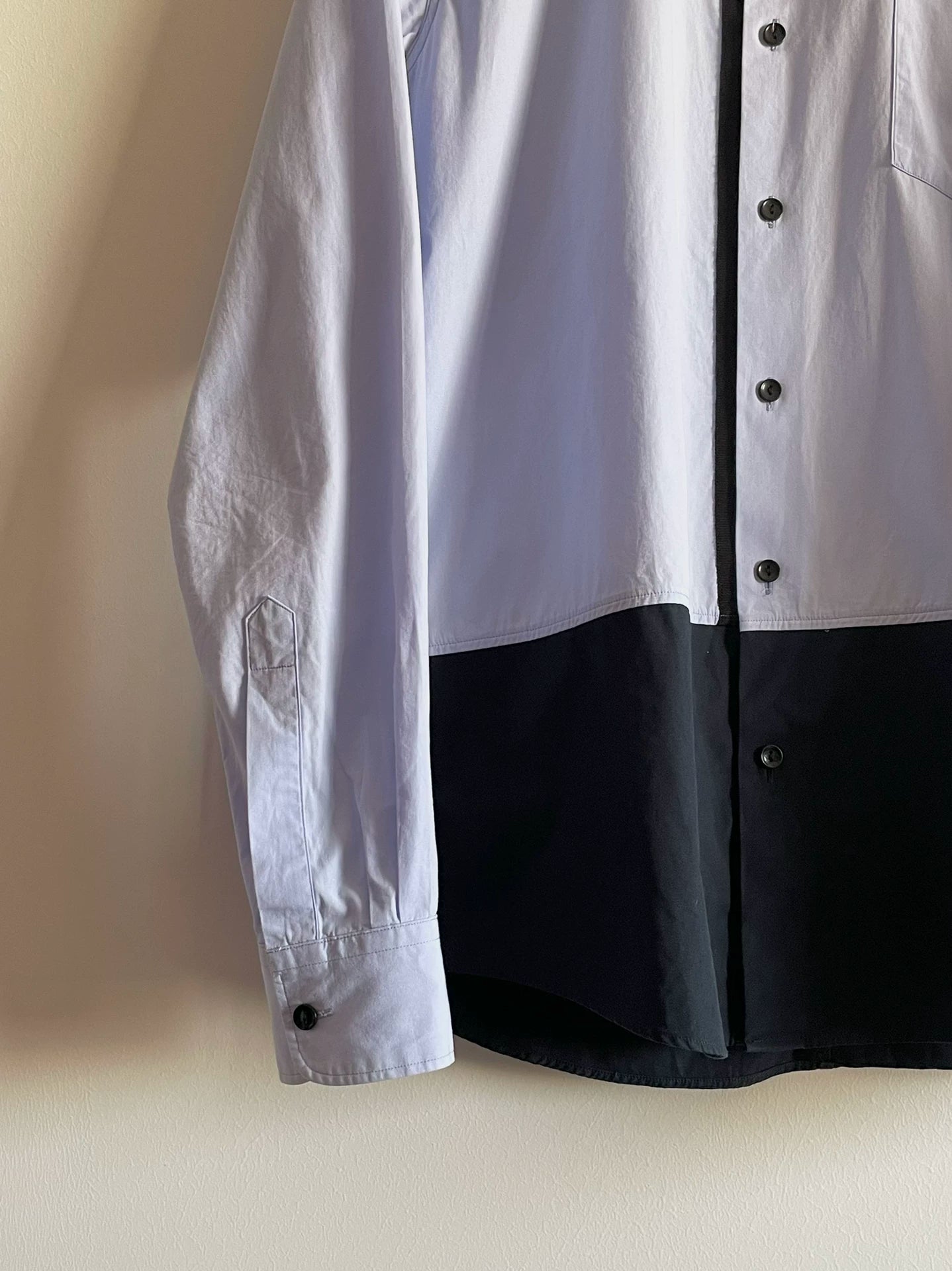 Dries Van Noten Color Block Long Sleeve Shirt