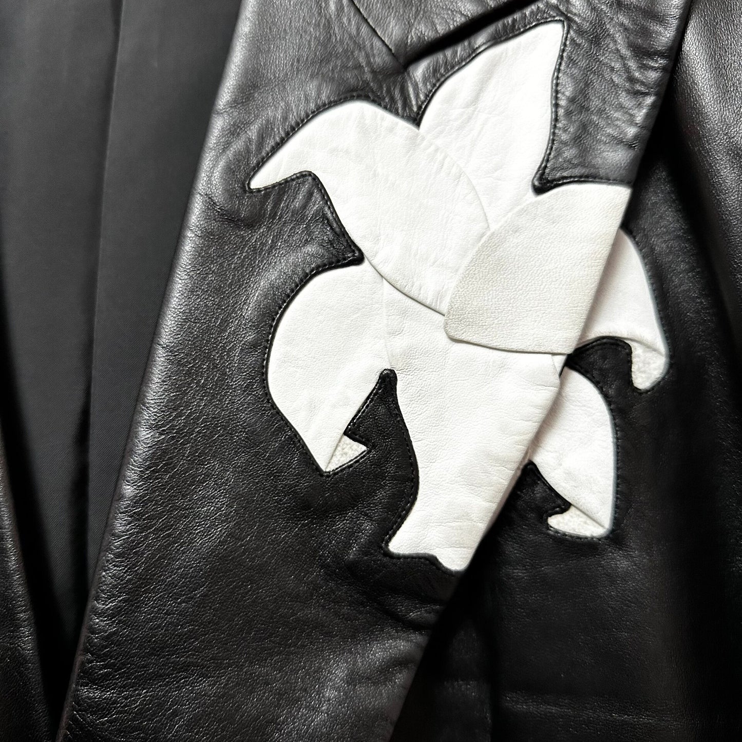 Yohji Yamamoto Black Blazer with Floral Design