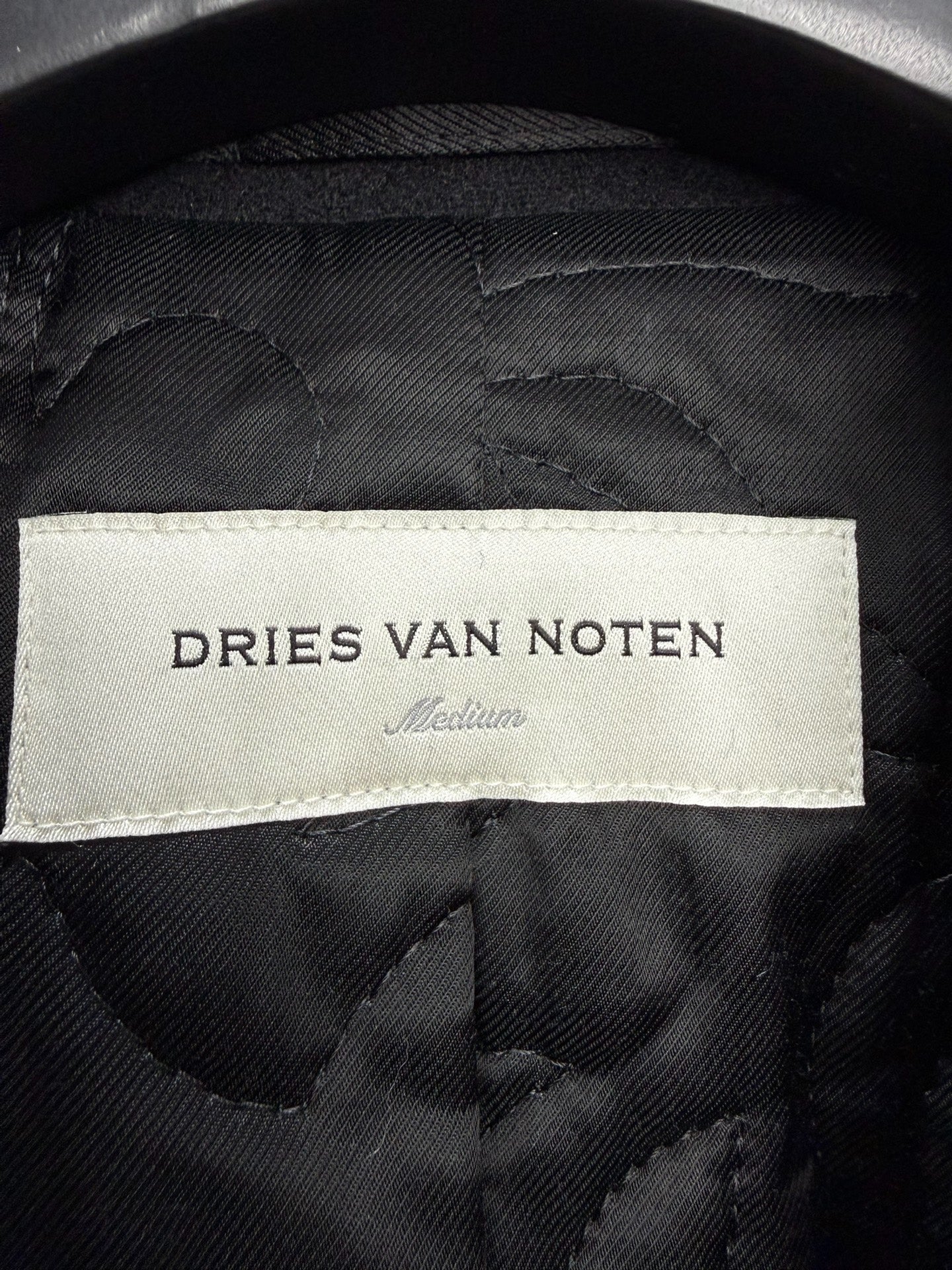 Dries van Noten Round Shoulder Wool Coat