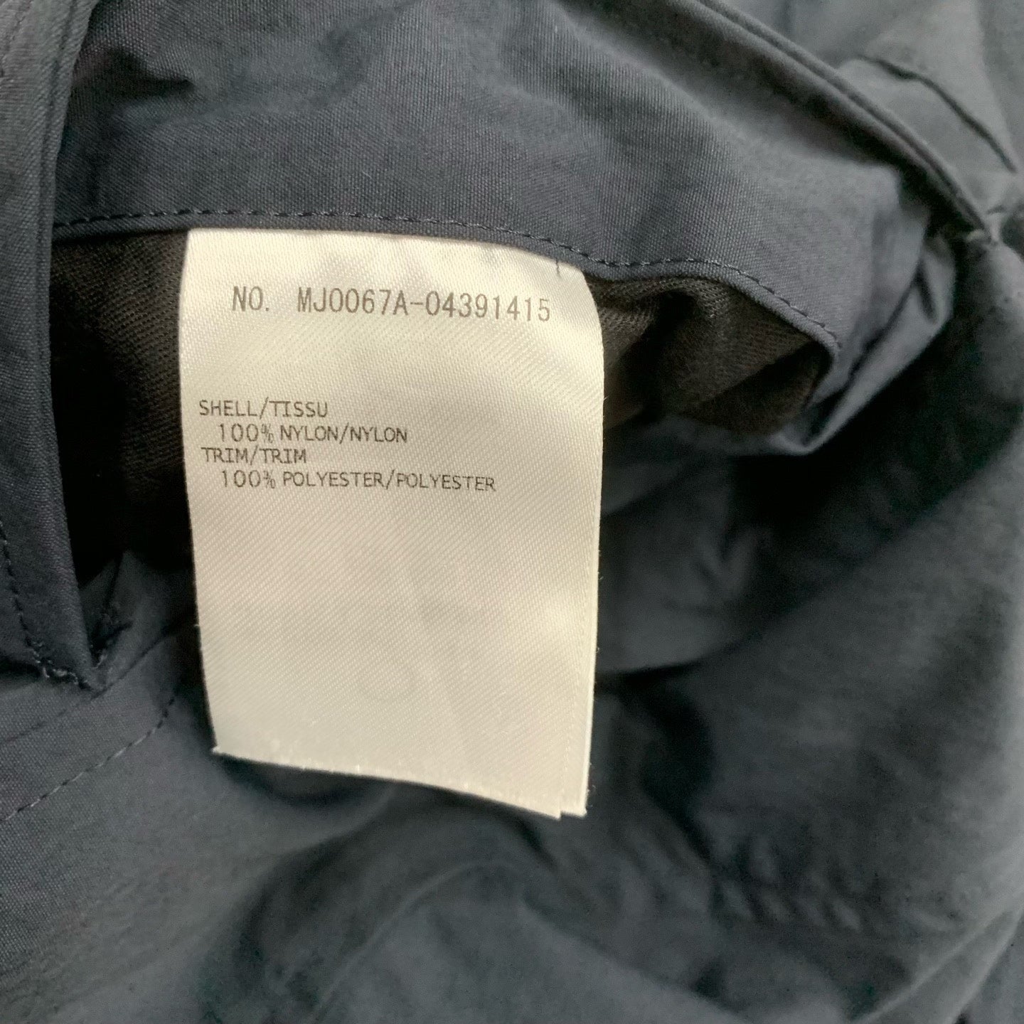 Thom Browne navy three-stripe nylon shirt jacket