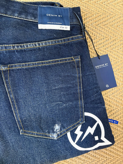 Denim by Vanquish & Fragment Lightning Splatter Jeans