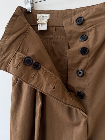 Dries Van Noten Pleated Button Casual Trousers