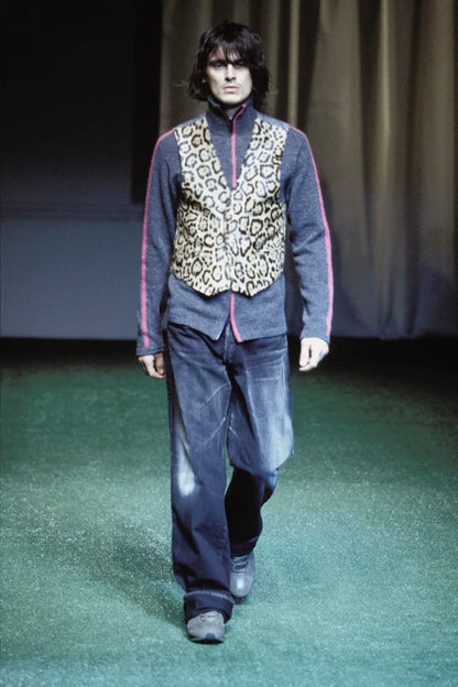 yohji yamamoto knit zip jacket in gray