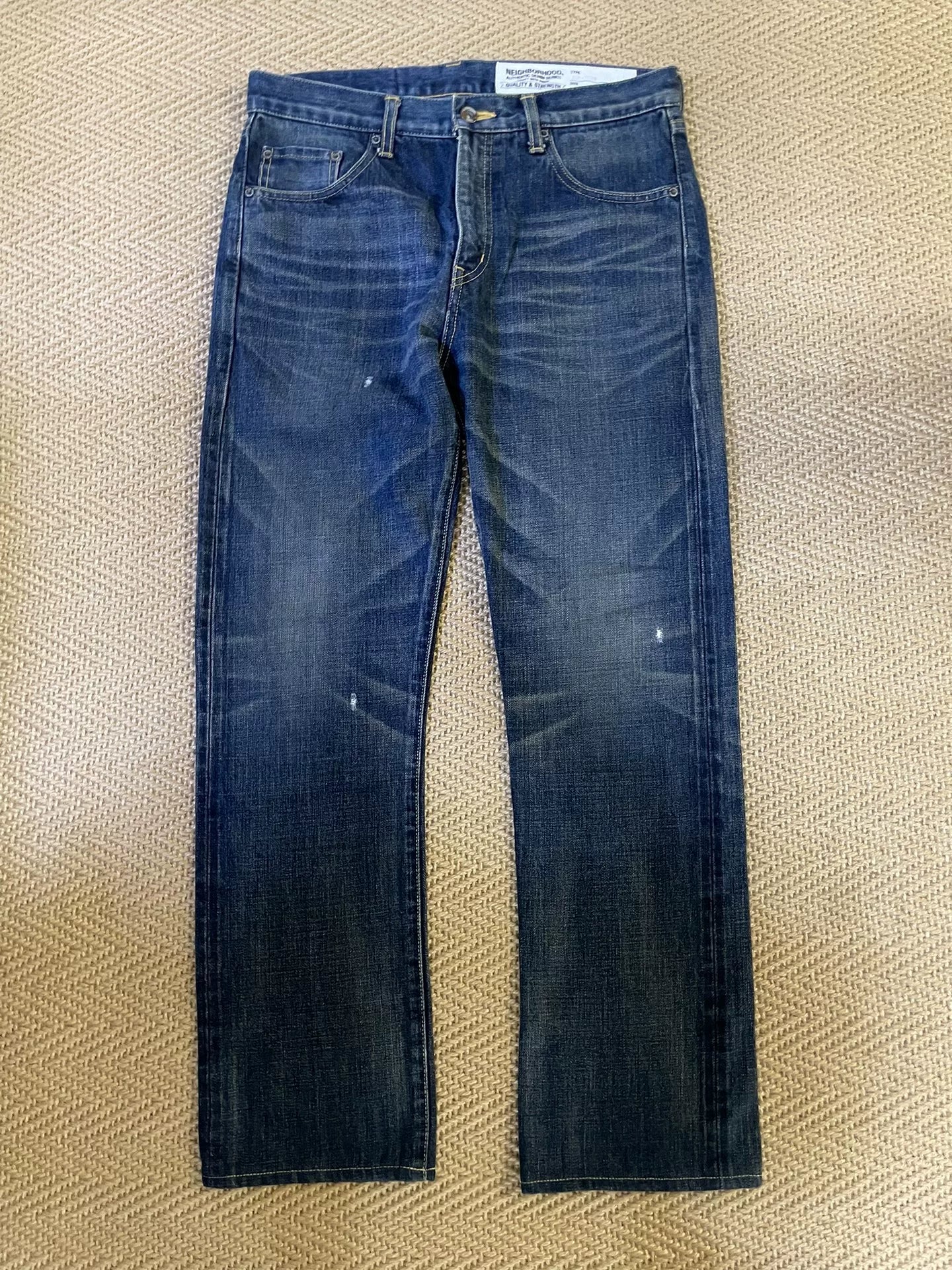 NEIGHBORHOOD Distressed Washed Jeans