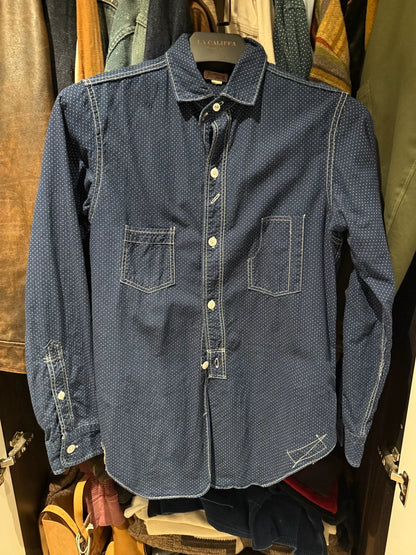 Freewheelers Conductor Work Shirt in Blue
