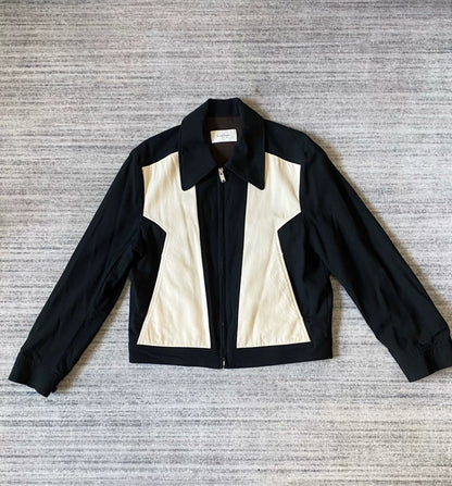black and white western style jacket