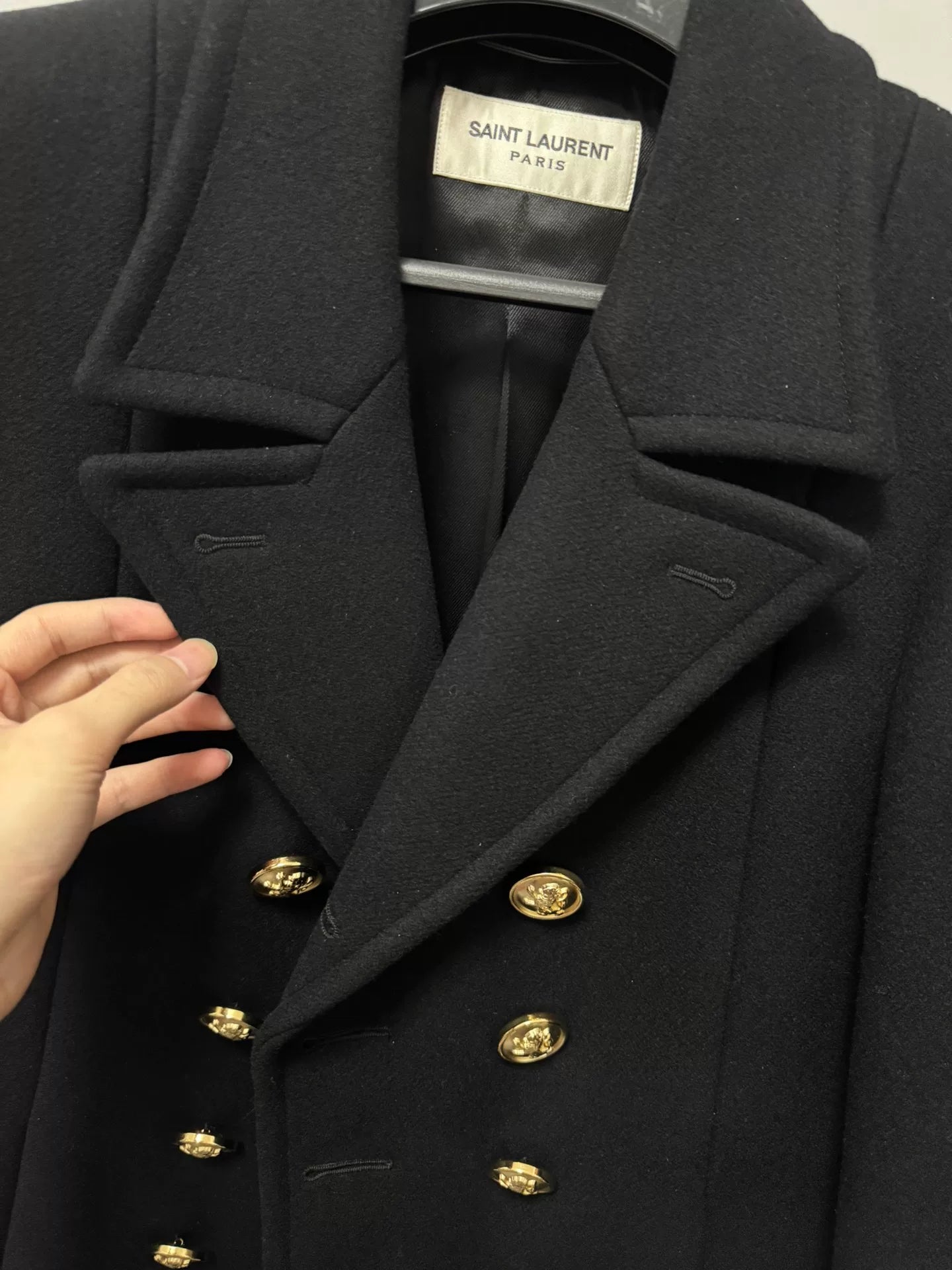 Saint Laurent Double-Breasted Coat