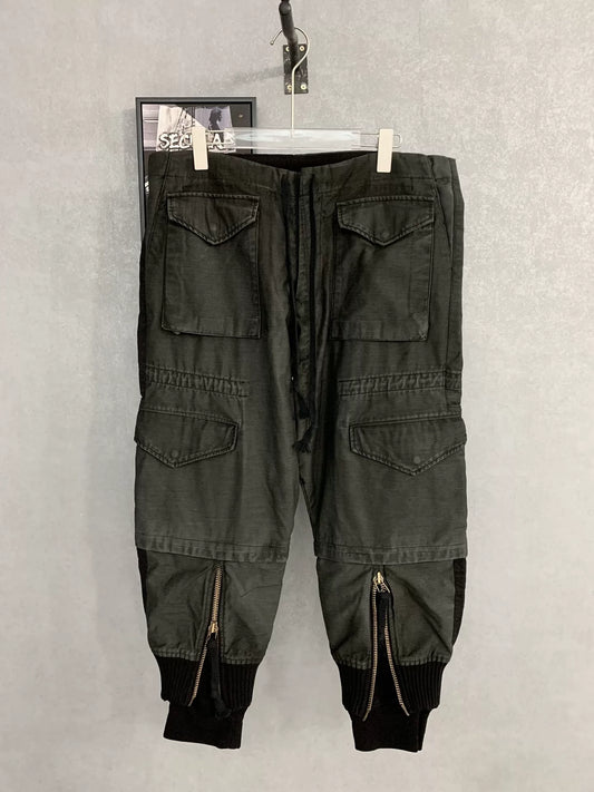 Greg Lauren Vintage Cargo Pants in Green