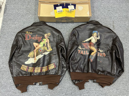 toys McCoy D-day leather bomber jacket