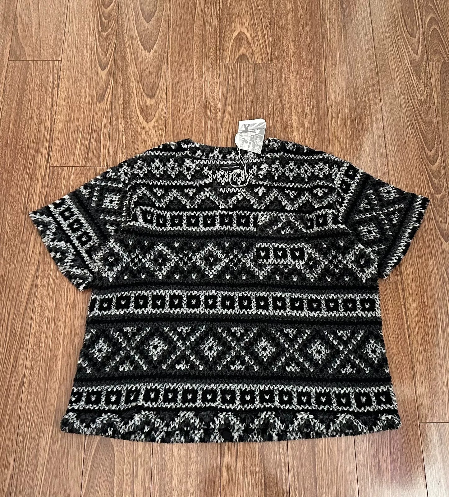 engineered garments short sleeve knit sweater