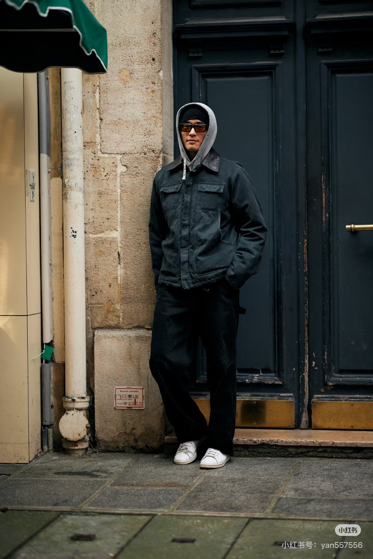 PRADA Canvas Jacket with Leather Accents