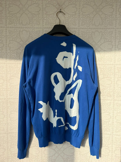 Louis Vuitton Blue and White Knit Sweater