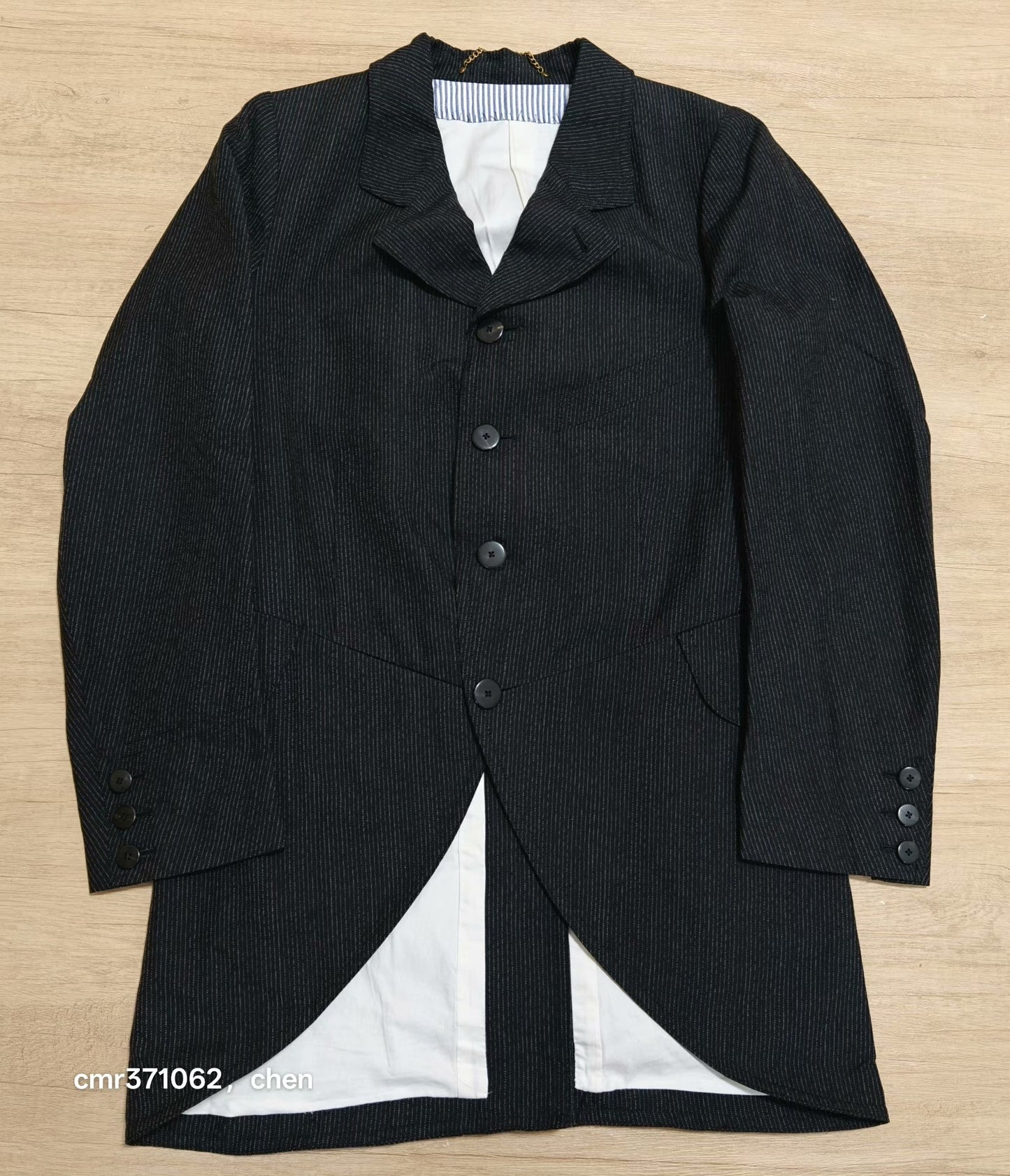 visvim 17ss Ascot Morning Coat Pinstripe