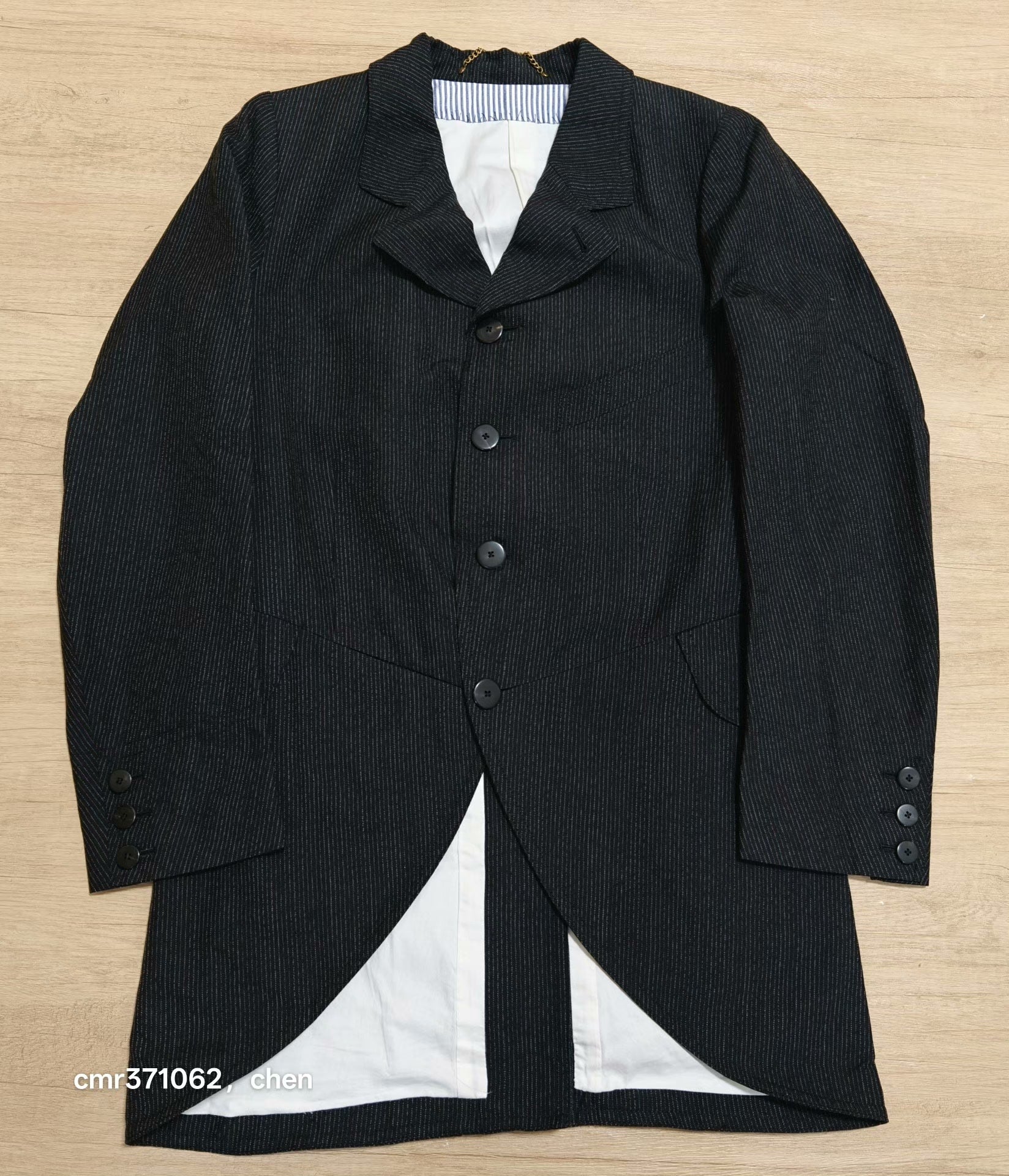 visvim 17ss Ascot Morning Coat Pinstripe
