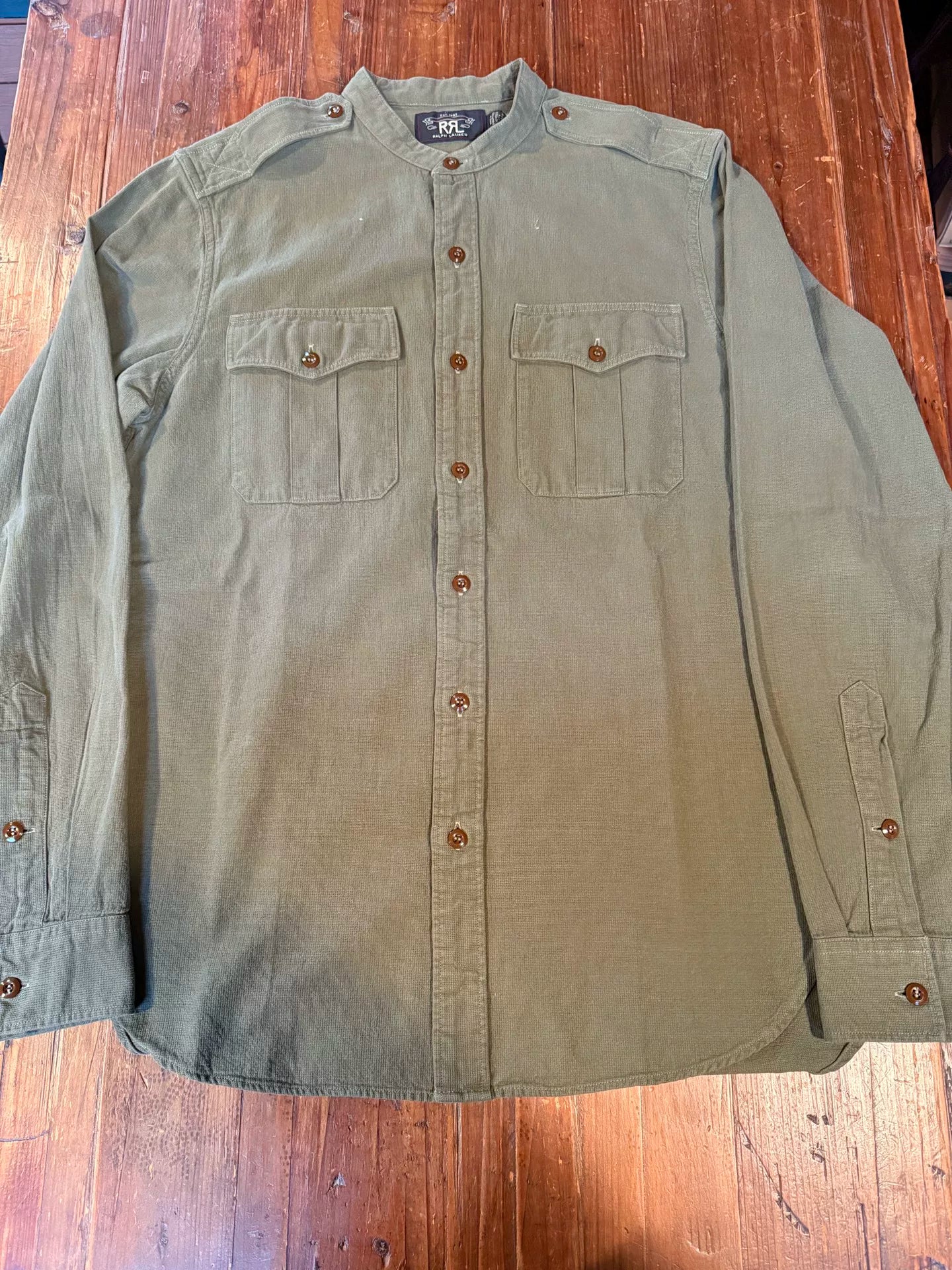 RRL Ralph Lauren Military Green Shirt