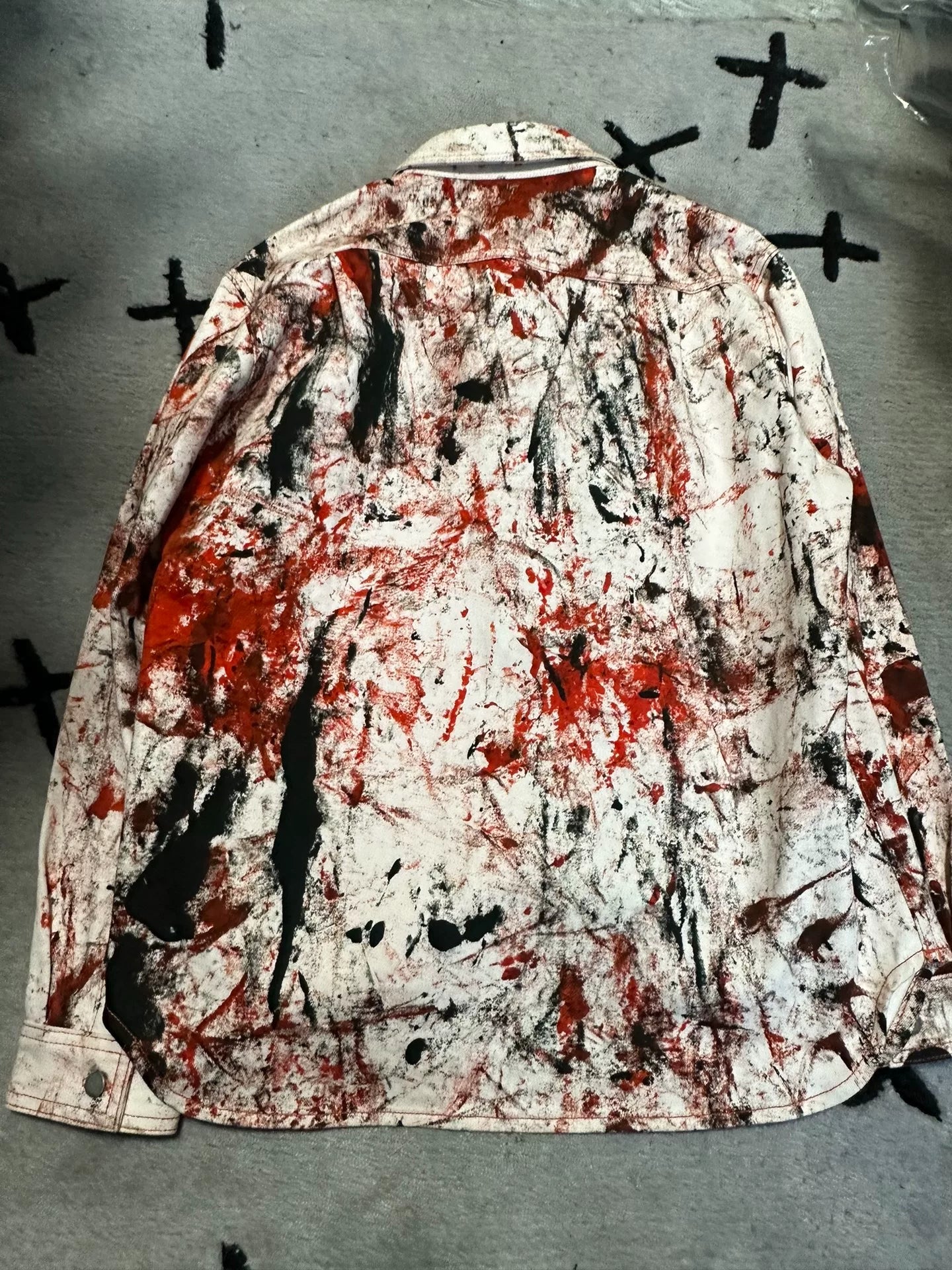 sterling ruby raf simons paint splatter shirt