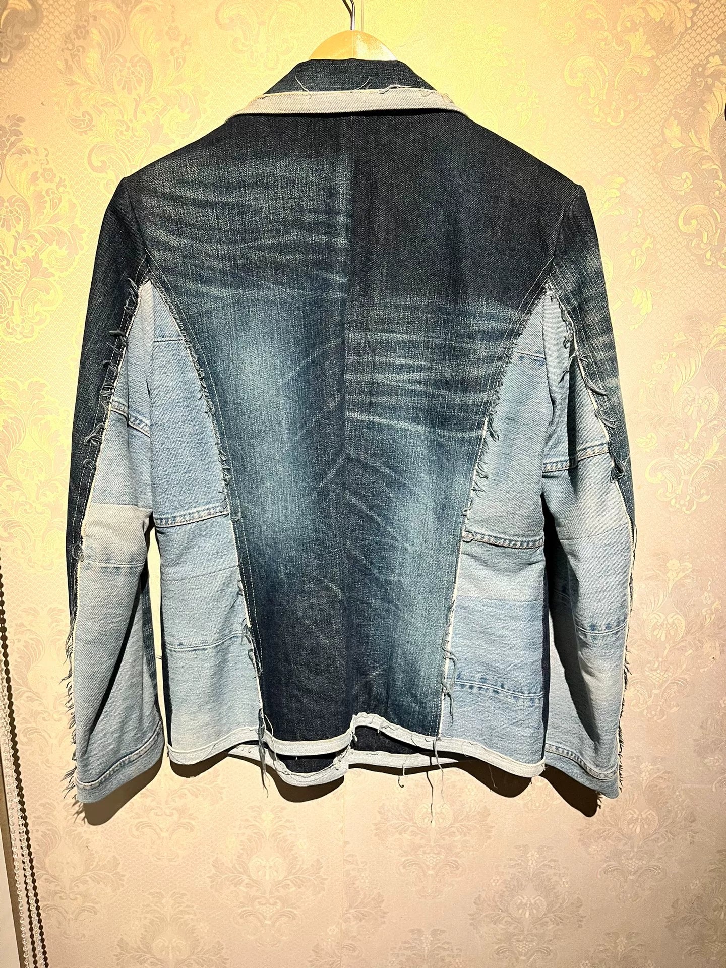 denim blazer with modern design features