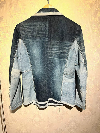 denim blazer with modern design features