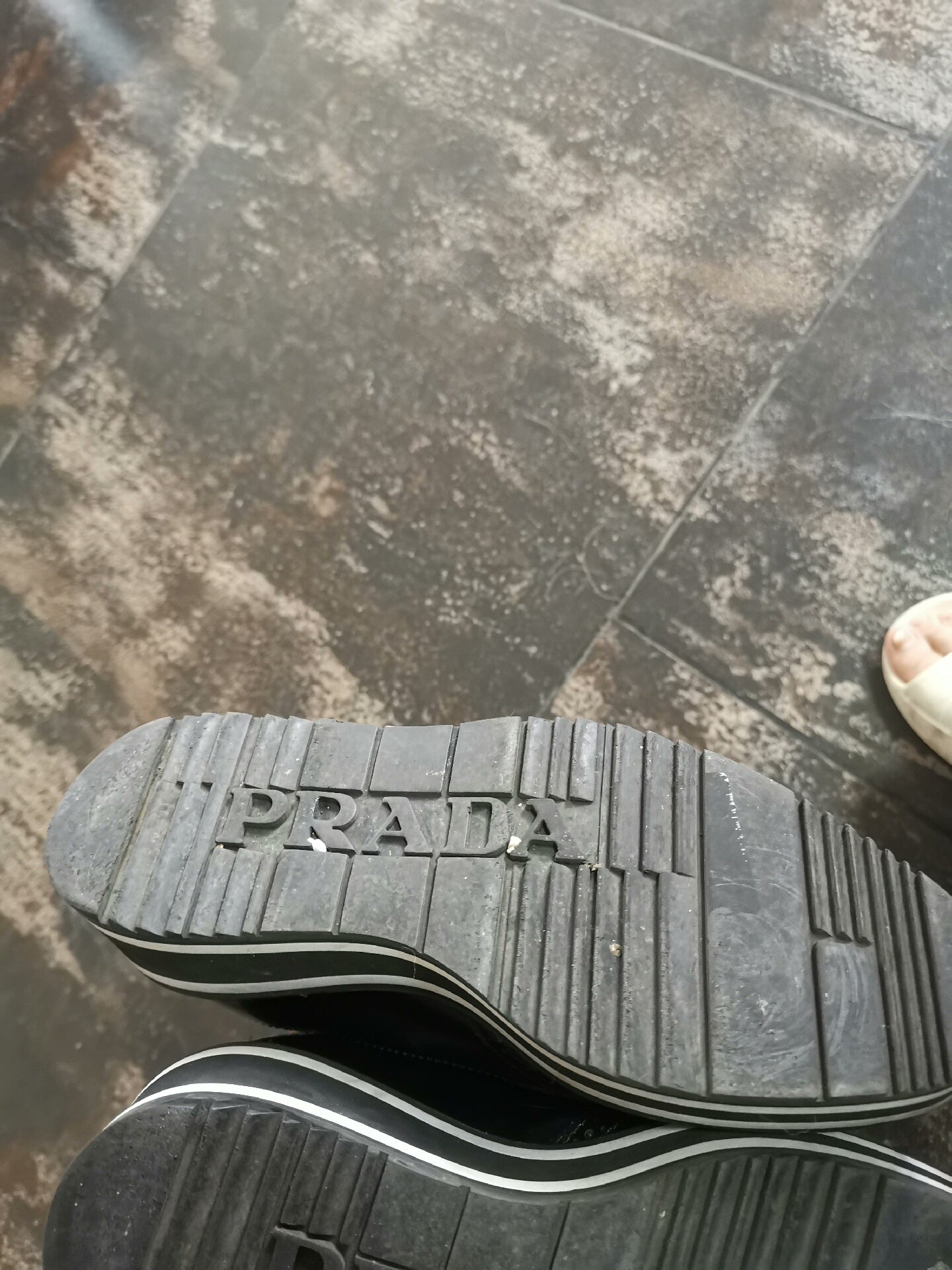 PRADA Black Low-Top Leather Shoes