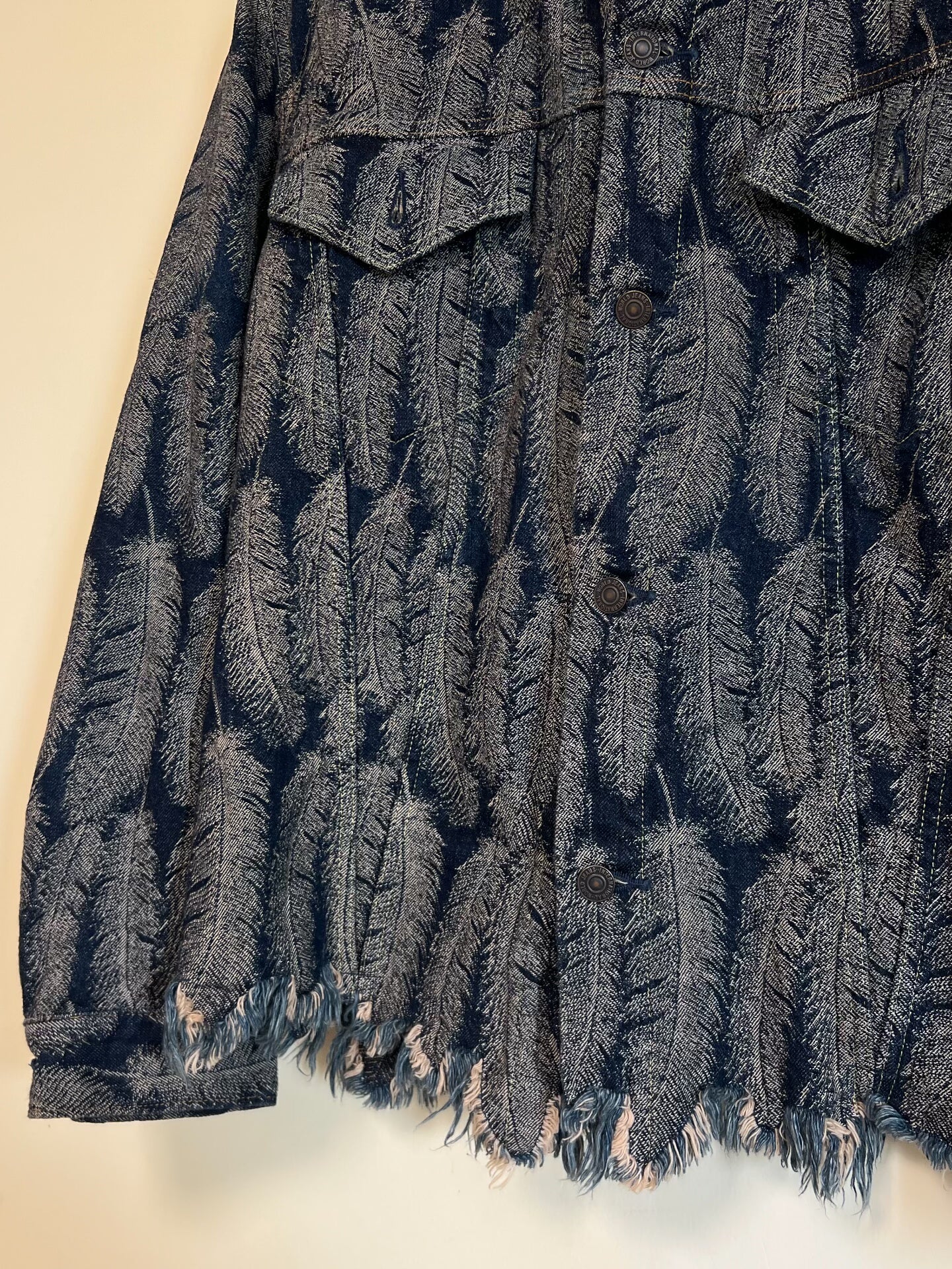 Kapital Feather Print Denim Jacket