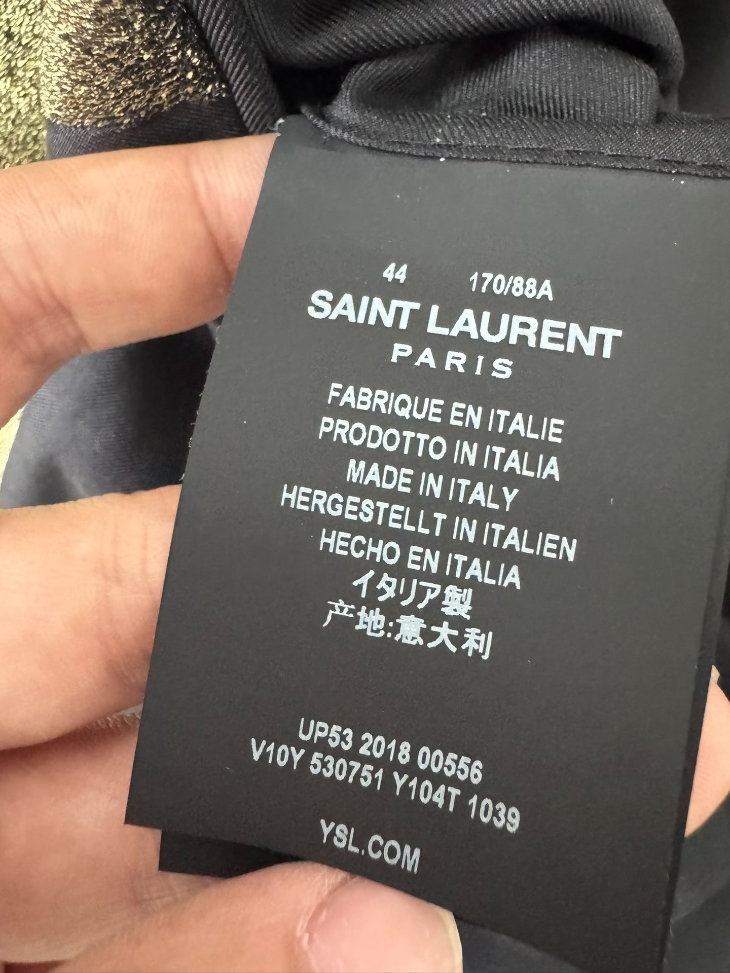 Saint Laurent Gold Glitter Blazer 44
