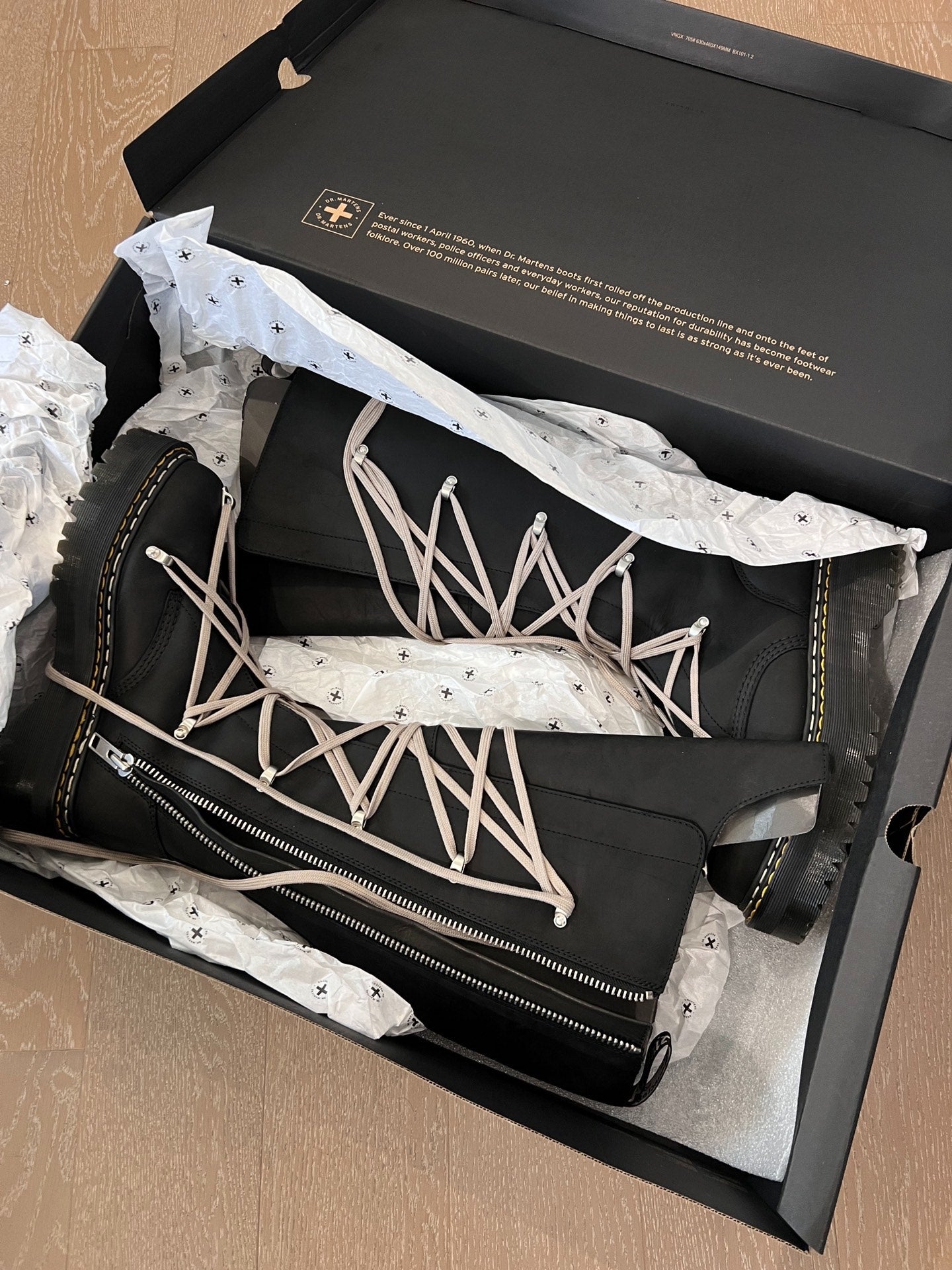 Rick Owens X Dr. Martens High-Top Boots