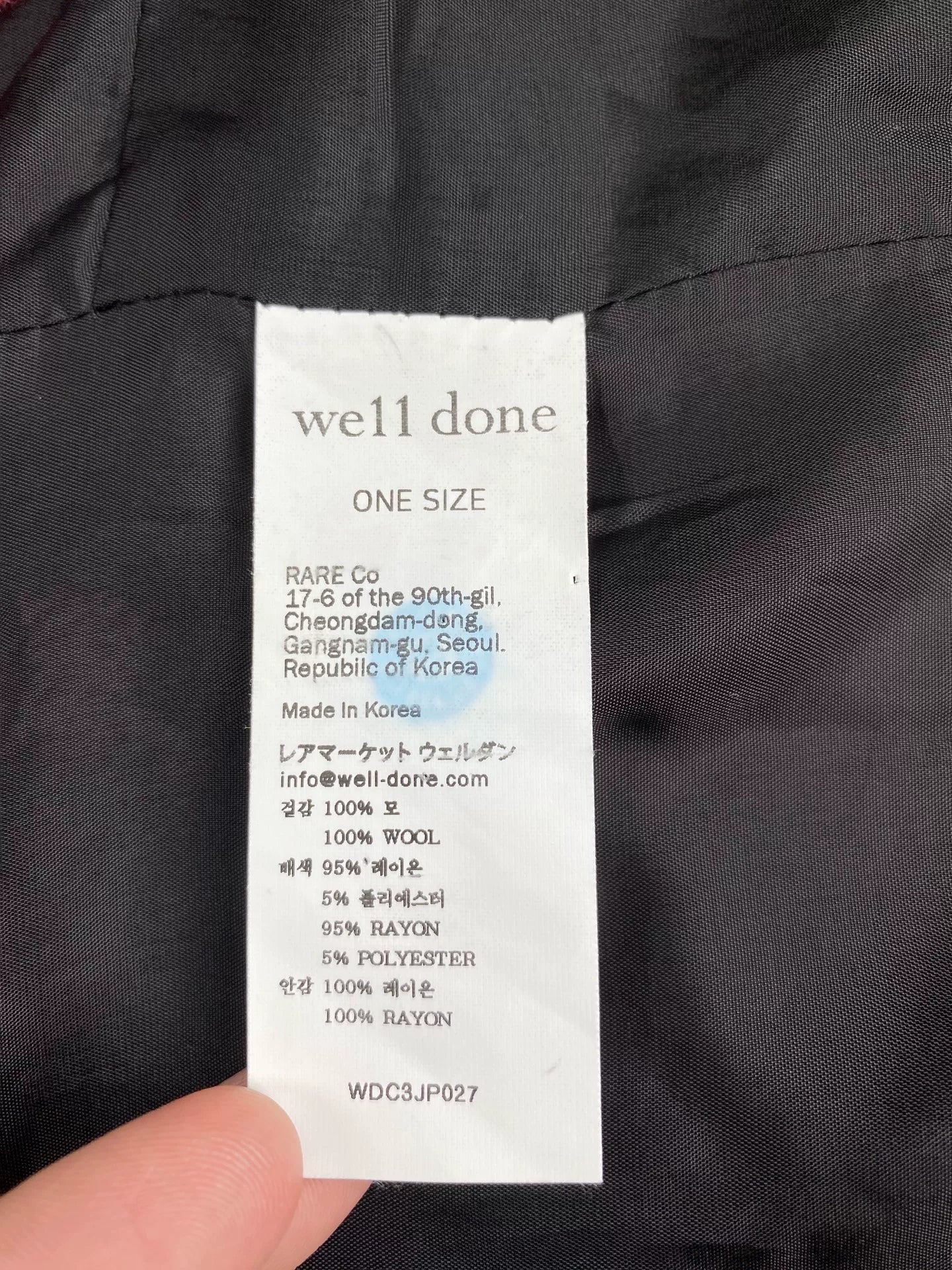 we11done plaid fleece half-zip jacket